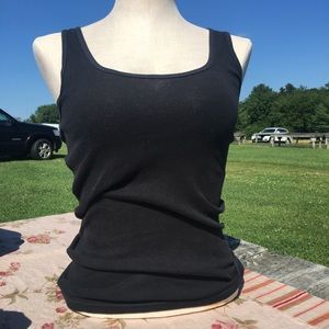 Black Ribbed Tank Top